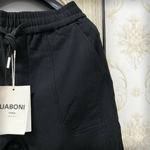 最高級EU製＆定価4万◆UABONI*Paris*スウェットパンツ*ユアボニ*パリ発◆上質 ソフト 伸縮性 頑丈 ズボン チノパン カジュアル 日常 M/46_画像5