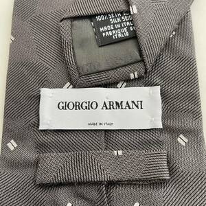 GIORGIO ARMANI(ジョルジオアルマーニ) グレー四角ドットネクタイ