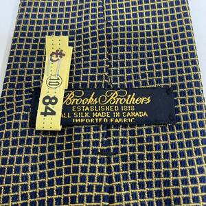 ブルックスブラザーズメーカーズ(Brooks Brothers) ネイビー格子柄デザインネクタイ