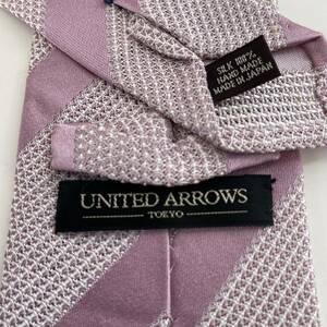 ユナイテッドアローズ(UNITED ARROWS) ピンクストライプネクタイ