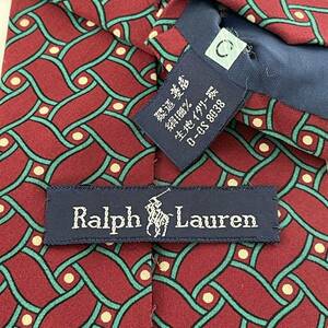 RALPH LAUREN（ ラルフローレン） 赤緑ドットデザインネクタイ