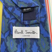 Paul Smith（ポールスミス） ネイビーグリーン葉柄ネクタイ_画像7