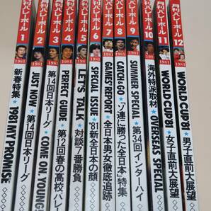 月刊バレーボール1981年・12冊/第14回日本リーグ幹保&ジュリーに続け/ワールドカップ’81男女直前大展望/第12回春の高校バレー・大谷佐知代の画像1