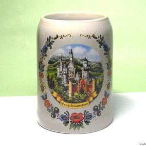 noishu van shu Thai n castle flower wheel pattern Germany beer mug Via mug bi Agras beer jug 500ml beer unusual elegant present 