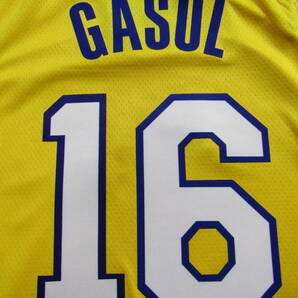 【美品】 NBA LALERS パウ・ガソル GASOL #16 ★ロサンゼルス・レイカーズ ユニフォーム ゲームシャツ ジャージ L タンクトップの画像5