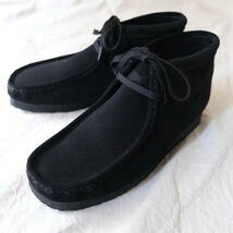美品【 CLARKS ORIGINALS 】■ WALLABEE BOOT ■ クラークス ワラビー ブラック スエード ブーツ / 黒 / US8 26cm / 靴_画像1