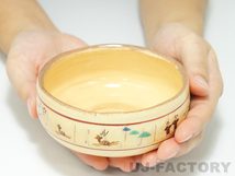 【赤膚焼/奈良：大塩正 作】奈良絵粉引旅茶碗 (2個セット)_画像3