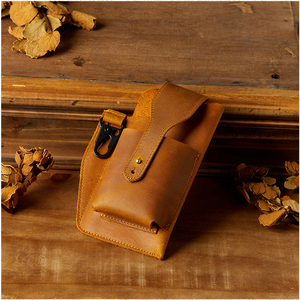  smartphone back men's belt pouch belt bag vertical small size storage sport smartphone pouch smartphone case pouch bag bag leather leather 