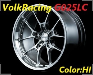 【購入前に納期要確認】Volk Racing G025LC SIZE:9.5J-20 +27(F1) PCD:114.3-5H Color:HI ホイール2本セット