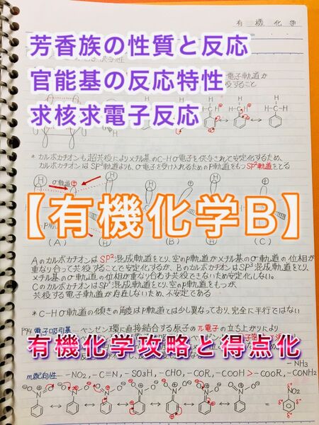 薬学部、理学部、工学部 学科定期試験対策シリーズ【有機化学B】まとめノート