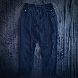 YANTOR suede jersey pants navy Msize スウェード ジャージ トラック パンツ イージー ネイビー #ヤントル 民族 leh yoko sakamoto