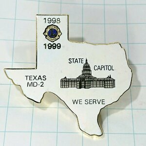 送料無料)アメリカ テキサス州 地図 ライオンズクラブ 記念 ピンバッジ PINS ピンズ A14129