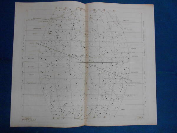 即決1811年英国『ウオラストン星図第2図』星座早見盤、天文暦学書、アンティーク、Astronomy, Star map, Celestial chart, Planisphere