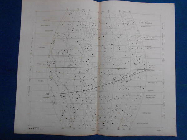 即決1811年英国『ウオラストン星図第5図』星座早見盤、天文暦学書、アンティーク、Astronomy, Star map, Celestial chart, Planisphere