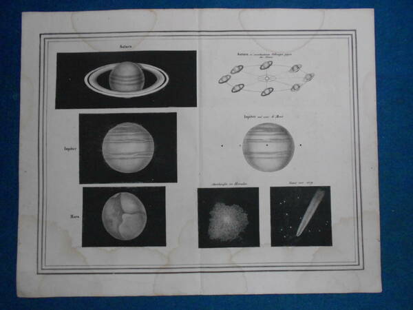 即決1835年ドイツ『ホッフマン星図惑星図』星座早見盤、天文暦学書、アンティーク、Astronomy, Star map, Celestial chart, Planisphere