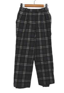 Burberry's Burberry z Old wool 100%noba check pants 36 S size three . association 