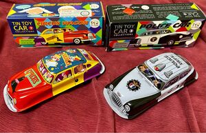 ブリキ 玩具 ポリスカー、サーカスワゴン、　新品