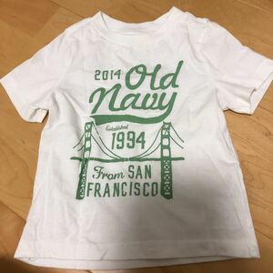 Tシャツ　半袖　白　OLD NAVY 2T/2A 90cm タグ切って発送