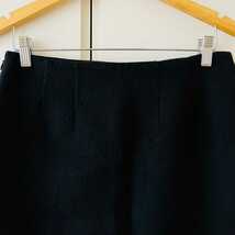 H1553cL 日本製《ESTNATION エストネーション》サイズ40 (L位) ミニスカート ウールスカート ウール100% ブラック 黒 秋冬 台形スカート_画像5