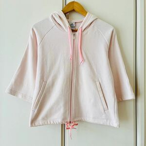 H1244CH [adidas adidas] Семьвортерная рукава Parker Hoody Sweat Parker Zip Up Parker M Pink Ladies Sport Wear