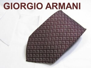 BB 894 ジョルジョアルマーニ ネクタイ GIORGIO ARMANI 茶系 ジャガード