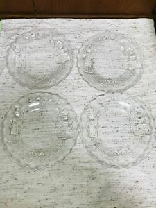 SETSUKO TAMURA ガラスのお皿 ガラス皿　4セット