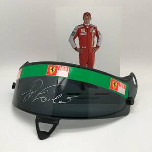 2009 year / Ferrari /Ferrari/ Jean karurofijikela/Schuberth/ shoe belt / visor / autograph / promo card attaching /Giancarlo Fisichella