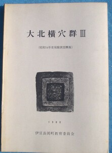 ☆☆△大北横穴群3 昭和54年度発掘調査概報 1980 伊豆長岡町教育委員会