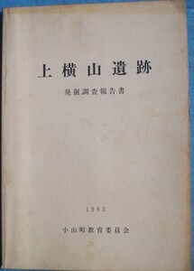 ☆☆△上横山遺跡 発掘調査報告書 1983 小山町教育委員会 （静岡県）