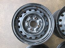 6557エ1〇14×5 1/2Ｊ PCD114.3×4穴 約+40 ハブ66mm 日産純正 鉄ホイール 4枚 40300-72L00【本州四国九州送料無料】_画像6