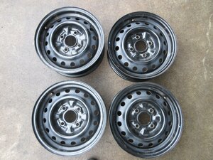 6557エ1〇14×5 1/2Ｊ PCD114.3×4穴 約+40 ハブ66mm 日産純正 鉄ホイール 4枚 40300-72L00【本州四国九州送料無料】