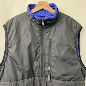 90s00s ビンテージ Patagonia パタゴニア パフボールベスト 黒青 S