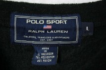 90's ラルフローレン ポロスポーツ Vネック フリーストップ 黒 (L) ブラック 90年代 旧タグ オールド ロゴ刺繍 POLO SPORT_画像7