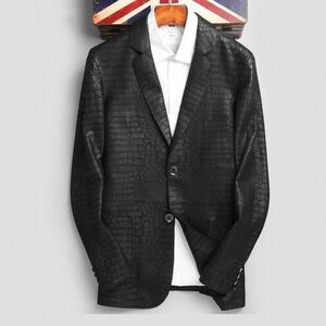 SALE~ настоящий кожа tailored jacket мужской блейзер костюм ... type вдавлено .en Boss wani узор овчина натуральная кожа пальто 4XL[ размер выбор возможно ]