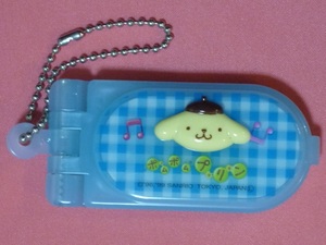  ultra rare!1999 year Sanrio Pom Pom Purin mirror attaching etiquette brush 