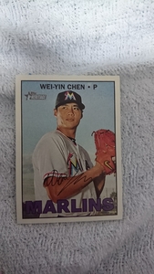 2016 Topps Heritage No538 チェンウェイン Wei-Yin Chen マーリンズ