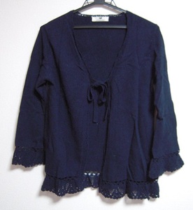 VIVAYOU Vivayou cardigan M size navy blue 