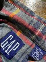 【即決】90s OLD GAP オールドギャップ B.D shirt ボタンダウン シャツ 長袖 グレー 90年代 古着 XL_画像5