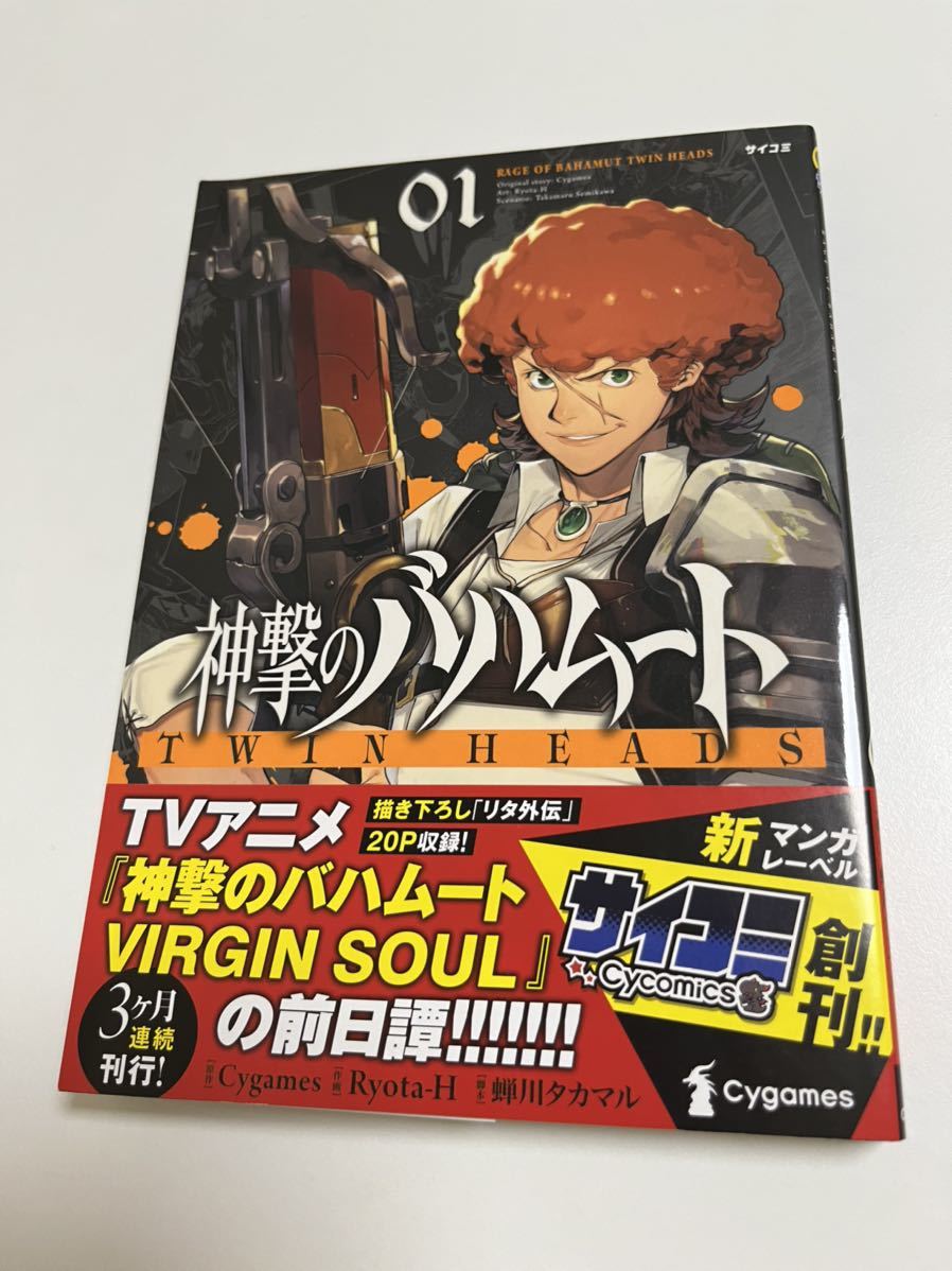 Ryota-H Rage of Bahamut TWIN HEADS Libro firmado con ilustraciones Cygames autografiado, Historietas, Productos de anime, firmar, Autógrafo