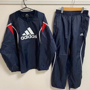 【美品】adidas ピステ 上下セット アディダス 国旗タグ ネイビー ウインドブレーカー トレーニングウェア スポーツウェア サッカー