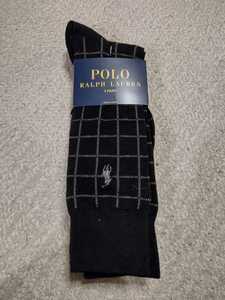 USA購入 限定 ポロ ラルフ ローレン　POLO RALPH LAUREN メンズ ソックス 紳士 靴下 3足セットブラック ダークグレー 新品未使用 