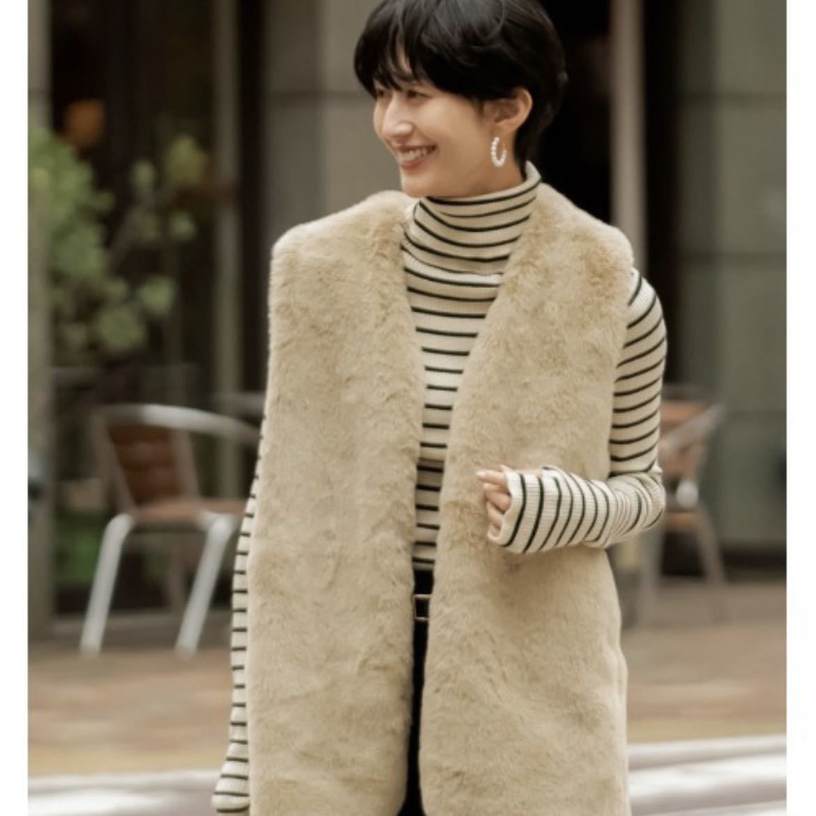 BTS着用 希少 no. フェイク ファー ベスト 美品 レディース ...