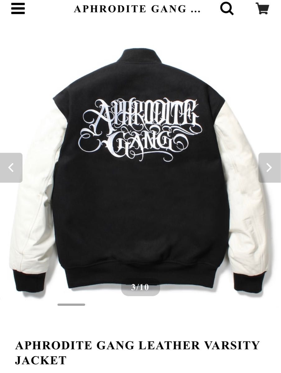 XL】APHRODITEGANG LEATHER JACKET 舐達麻 BUDSPOOL Black × White