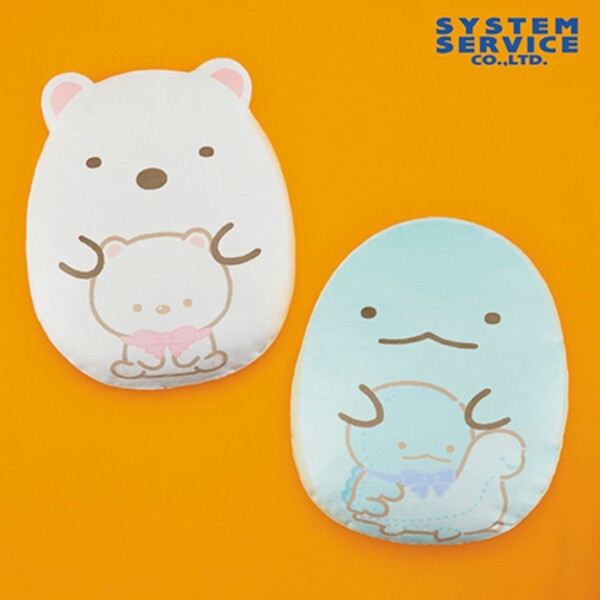 すみっコぐらし しろくまのてづくりぬいぐるみ ダイカットもちもちクッション <しろくま・とかげ> 2種セット