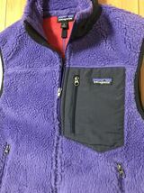 美品 2015 patagonia パタゴニア S パープル レトロX フリース ベスト 防風 防寒 アウトドア 登山 キャンプ_画像1