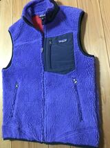 美品 2015 patagonia パタゴニア S パープル レトロX フリース ベスト 防風 防寒 アウトドア 登山 キャンプ_画像3