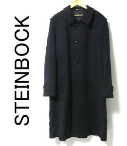 希少 オーストリア製 STEINBOCK シュタインボック ヴィンテージ ビンテージ ローデンコート 52 紺 ネイビー