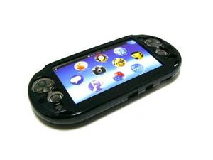 PSVITA2000用保護プラスチックxアルミ収納ケースカバー新品黒色