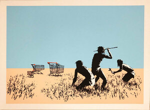  Bank si-/ BANKSY * TROLLY HUNTER ~ WCPli production * silk screen * print R-225