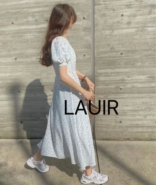 LAUIR 小花柄ロング　ラベンダーワンピース